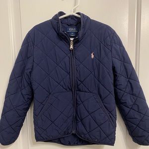 6X girl size - Ralph Lauren navy quilted jacket